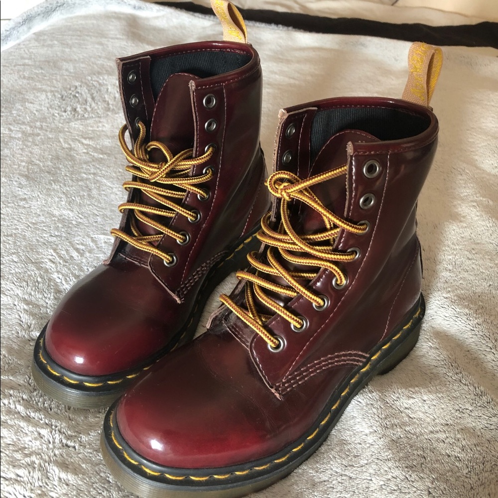 Womens Dr. Martens 1460 Vegan Boot burgundy/cherry